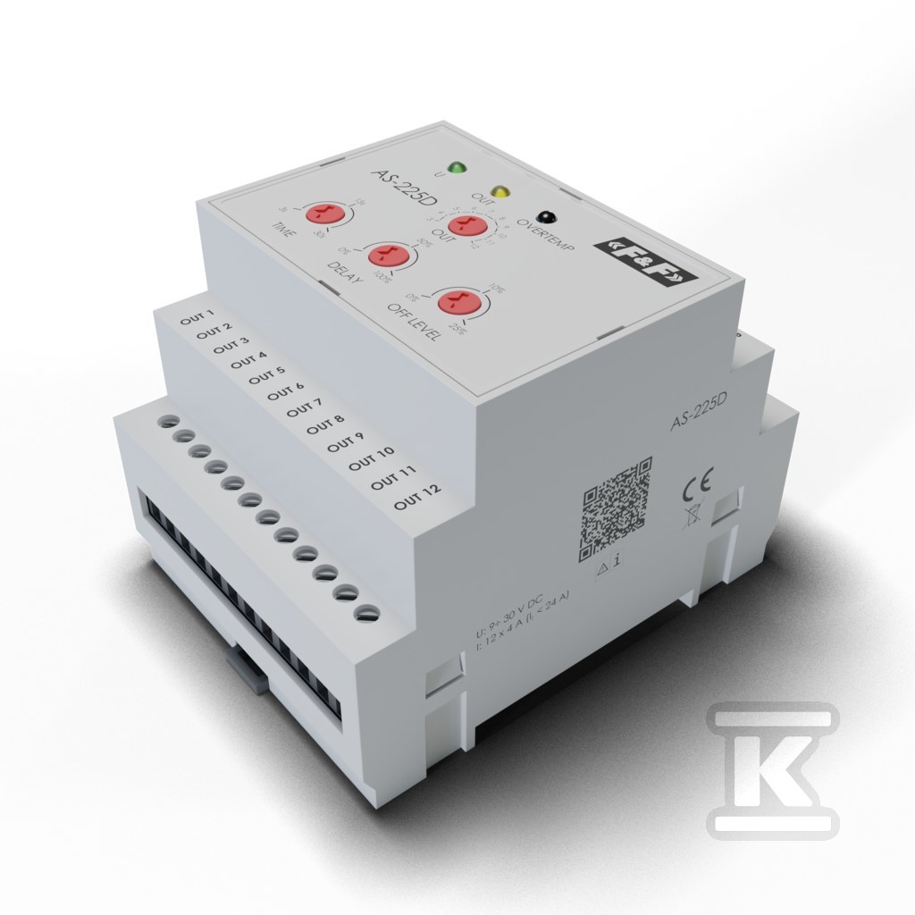 Sterownik schodowy i kaskadowy 12-kanałowy 9-30V DC AS-225D - obrazek 3