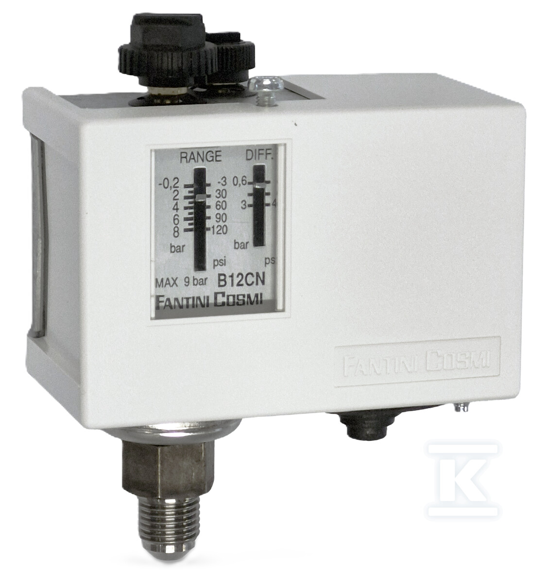 Presostat B12CN4 zakres -02..8bar G 1/4" IP40 - wykonanie nierdzewne - obrazek 1