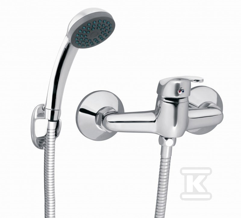 Bateria prysznicowa Basic ścienna, chrom BBC77 - obrazek 1