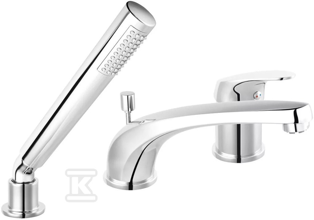 Bateria wannowa stojąca FERRO ONE, trzyotworowa, chrom BFO11AA - obrazek 1