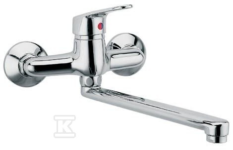 Bateria umywalkowa Smile ścienna chrom BSM3 - obrazek 1
