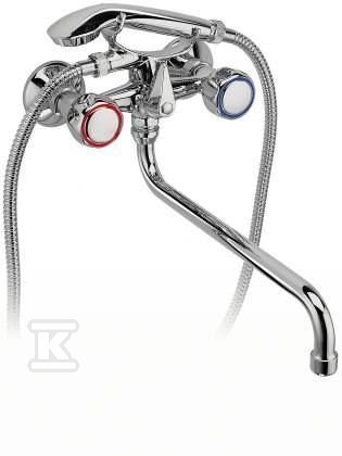 Bateria wannowa Standard ścienna z ruchomą wylewką, chrom BST11A - obrazek 1