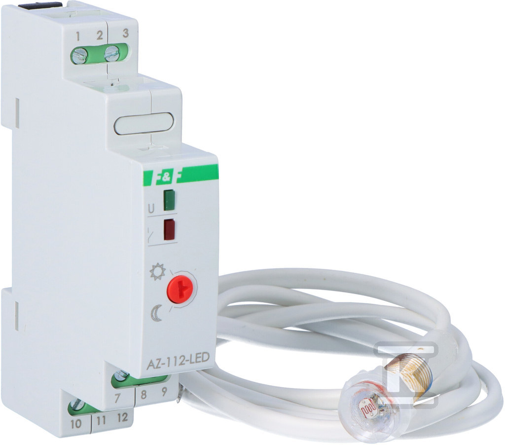 Automat zmierzchowy AZ-112-LED z zewnętrzną sondą, przekaźnik InRush16 A (160 A/20 ms) - obrazek 2