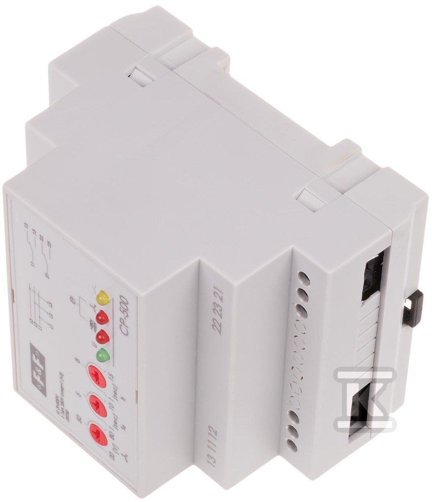 Przewkaźnik napięciowy trójfazowy CP-500, Un=3x500V bez N Un=3x500V bez N montaż na szynie TH-35 - obrazek 3