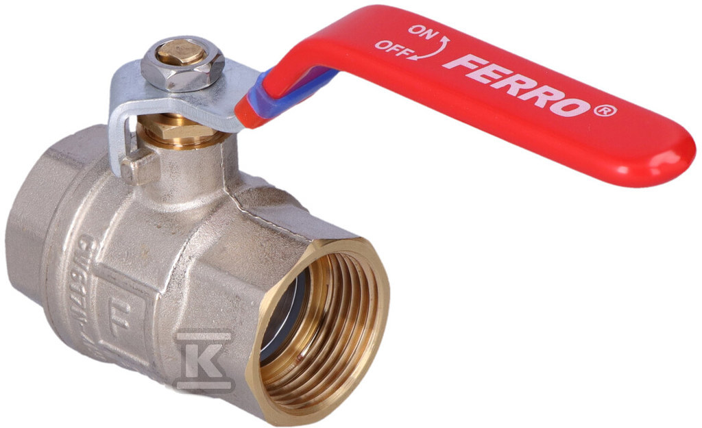Zawór kulowy nakrętno-nakrętny z dźwignią, 1 cal, F-Power KFP3