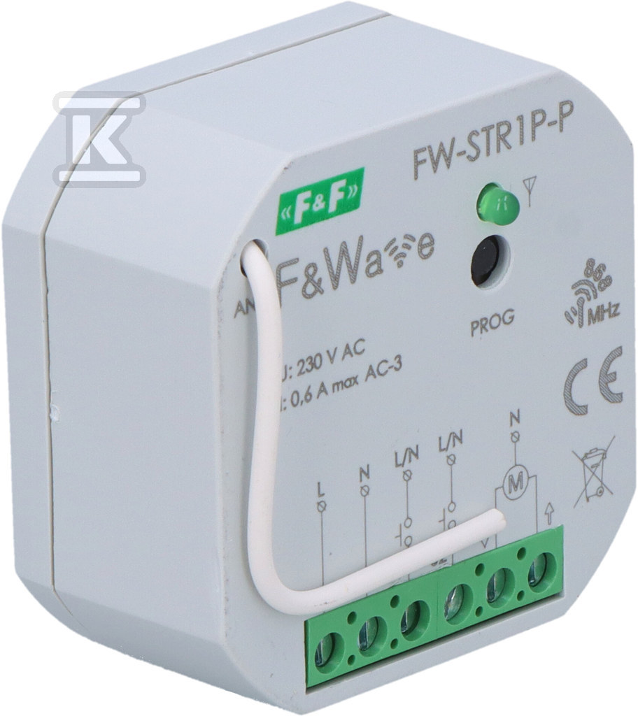 Radiowy sterownik rolet 230V, do montażu podtynkowego, do puszki 60 85÷265V AC/DC, multifunkcyjny FW-STR1P-P - obrazek 2