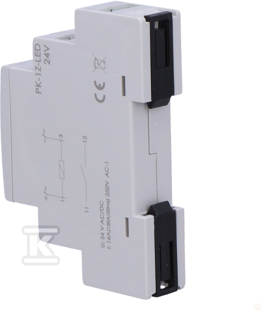 Przekaźnik elektromagnetyczny PK-1P 24 V, styk 1 x NO 16 A, Inrush 120A/20ms PK-1Z-LED-24 - obrazek 3
