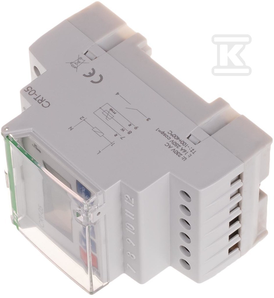 Regulator temperatury CRT-05 zakres temperatur -100-400°C montaż na szynie TH-35 - obrazek 2