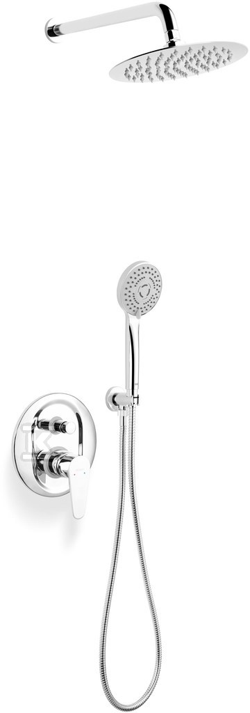 Zestaw prysznicowy Algeo podtynkowy, z baterią, chrom BAG7P-SET1-S - obrazek 1