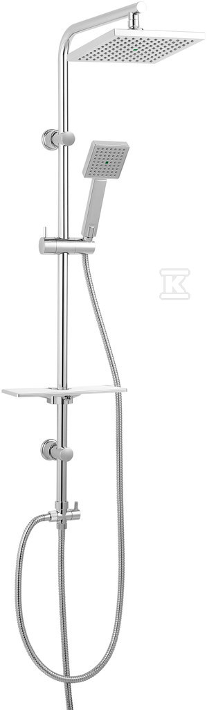 Zestaw prysznicowy Amigo Verdeline z deszczownią, chrom NP26VL - obrazek 1