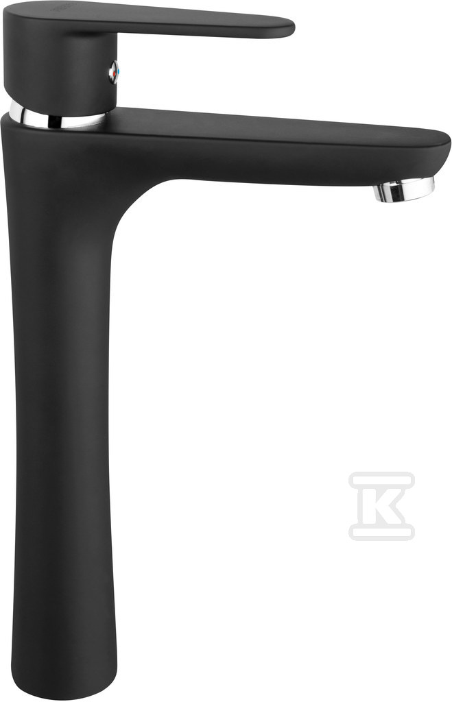 Bateria umywalkowa Algeo Black stojąca nablatowa, czarny BAG2LBL - obrazek 1