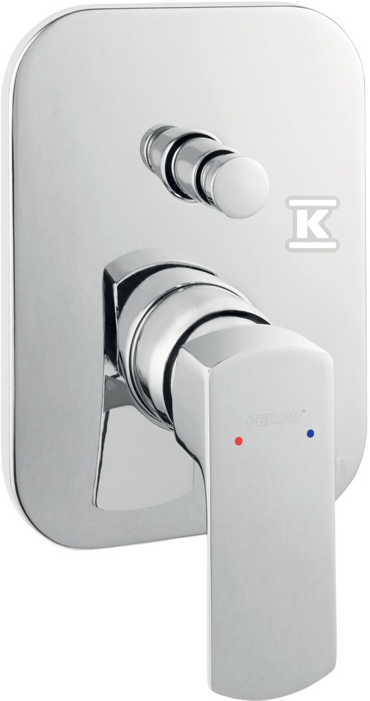 Bateria Alba Verdeline podtynkowa, 2-Funkcyjna, chrom BLB7PVL - obrazek 1