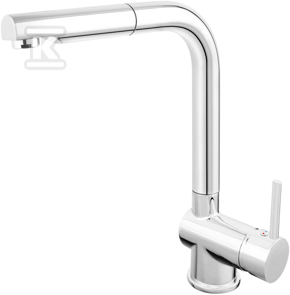 Bateria zlewozmywakowa Toledo z wyciąganym prysznicem, chrom BTD4PO - obrazek 1