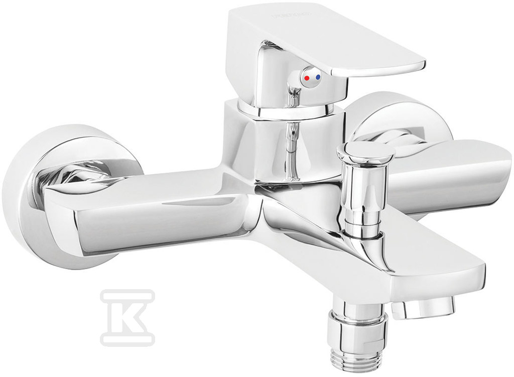 Bateria wannowa Alba Verdeline ścienna, chrom BLB1VL - obrazek 1