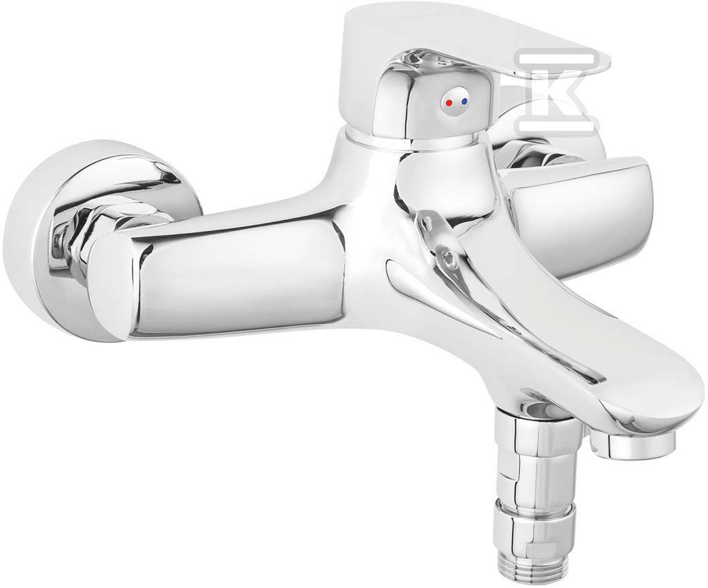 Bateria wannowa Tiga Verdeline ścienna, chrom BTG1VL - obrazek 1
