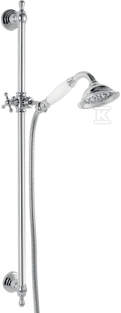 Zestaw prysznicowy przesuwny 1 strumieniowy Retro, chrom N160 - obrazek 1