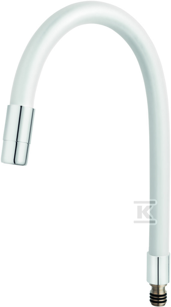 Wylewka Elastico do baterii zlewozmywakowej, biała W100W-B - obrazek 1