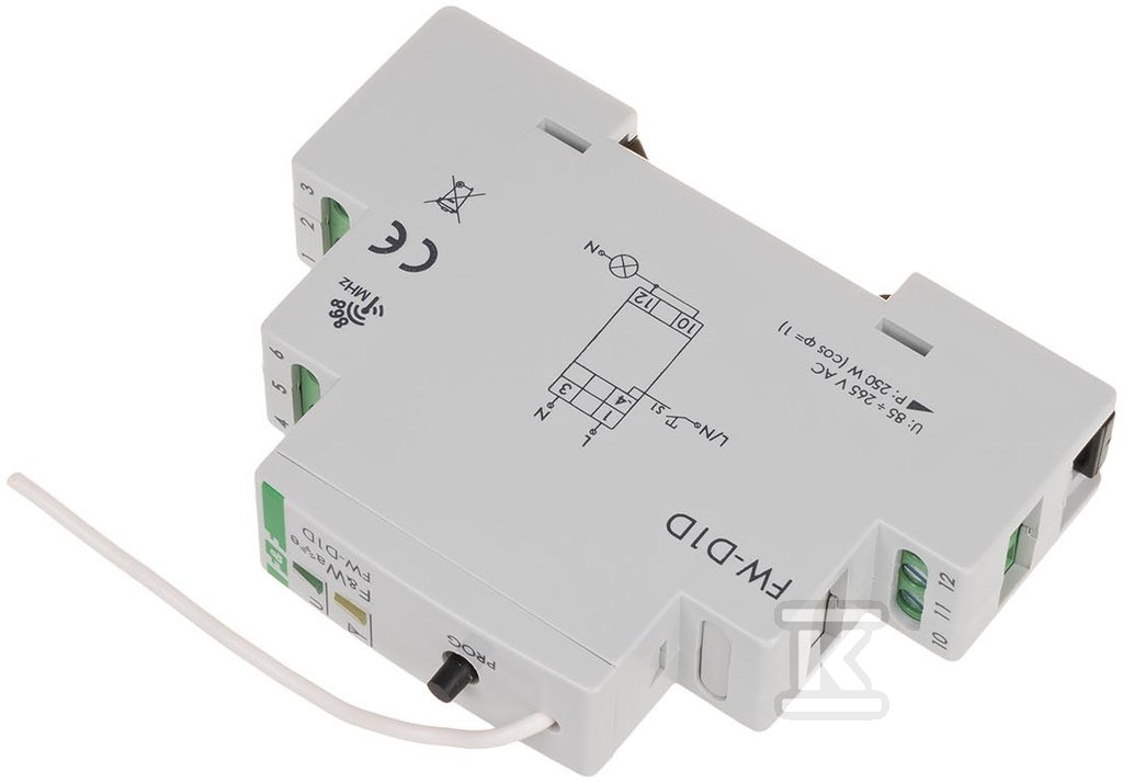Radiowy ściemniacz uniwersalny 230V - montaż DIN 85÷265V AC/DC FW-D1D - obrazek 3
