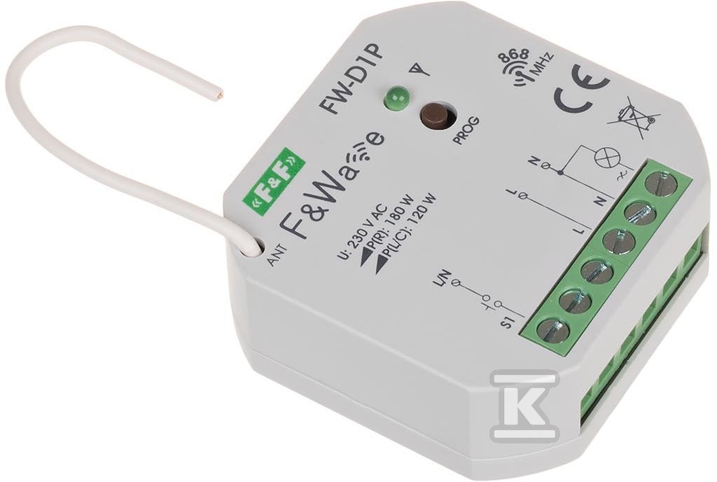 Radiowy ściemniacz uniwersalny 230V - montaż PDT 85÷265V AC/DC FW-D1P - obrazek 3