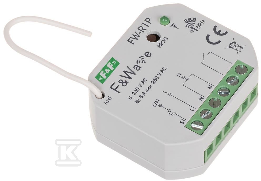Radiowy pojedynczy przekaźnik bistabilny - montaż PDT 85÷265V AC/DC FW-R1P - obrazek 3
