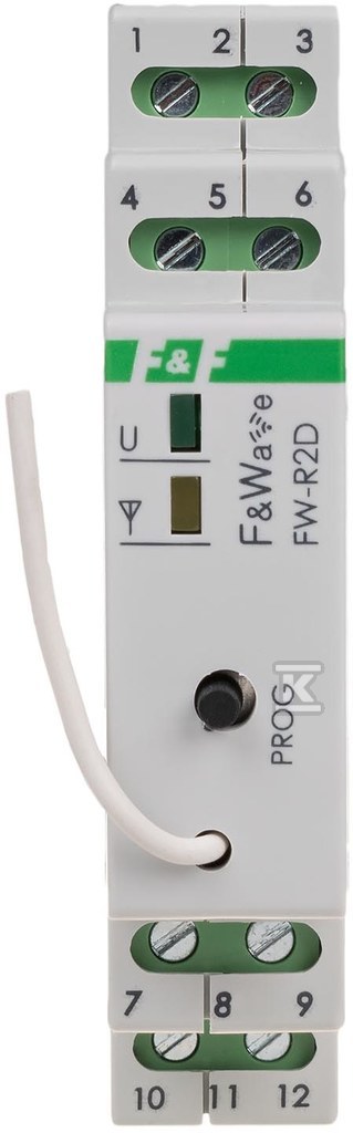 Radiowy podwójny przekaźnik bistabilny - montaż DIN85÷265V AC/DC FW-R2D - obrazek 1