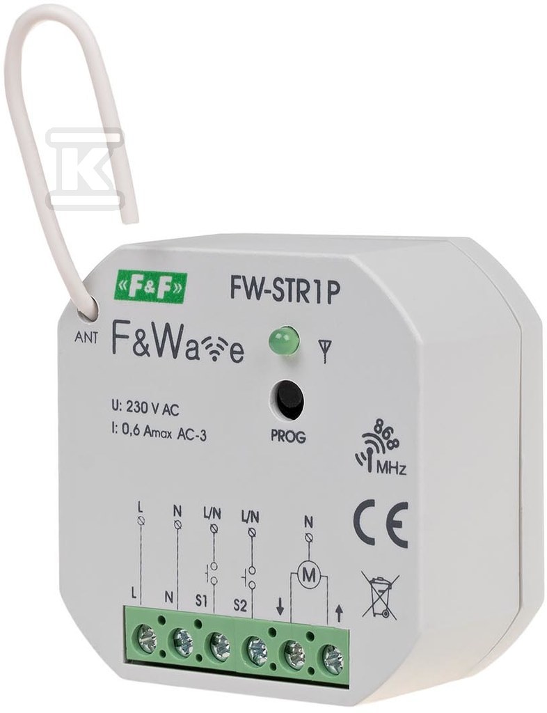 Radiowy sterownik rolet 230V- montaż PDT 85÷265V AC/DC FW-STR1P - obrazek 2