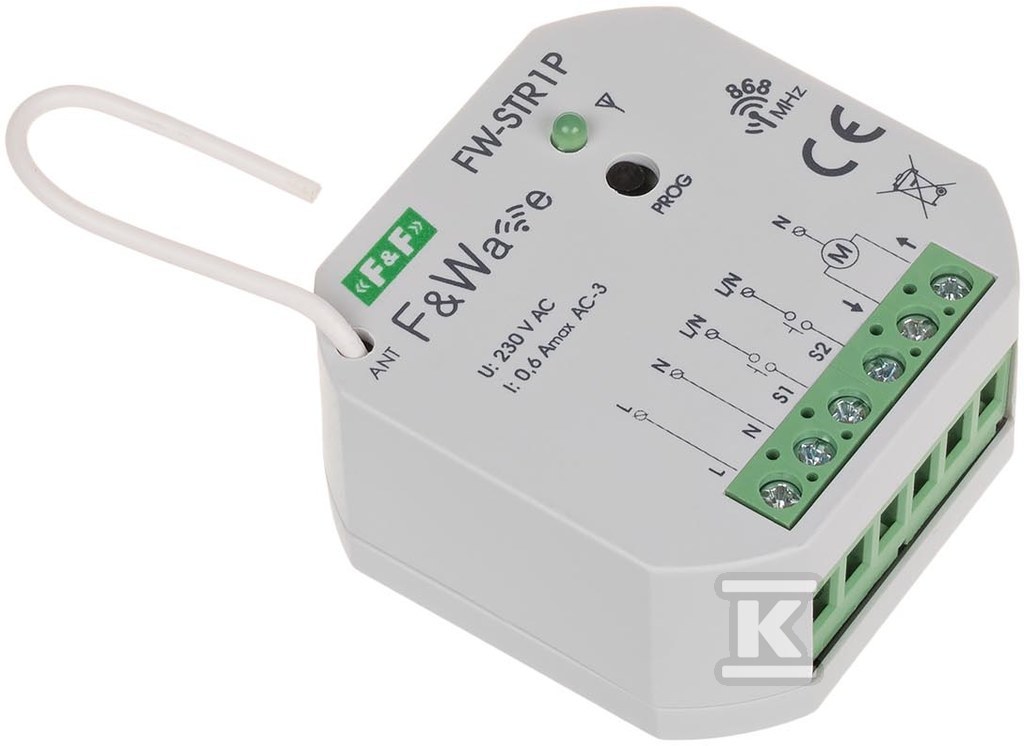 Radiowy sterownik rolet 230V- montaż PDT 85÷265V AC/DC FW-STR1P - obrazek 3