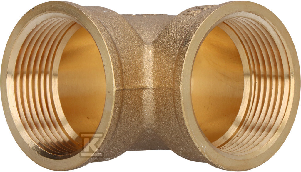 Kolanko mosiężne 5/4" nakrętno-nakrętne żółte K06Z - obrazek 2