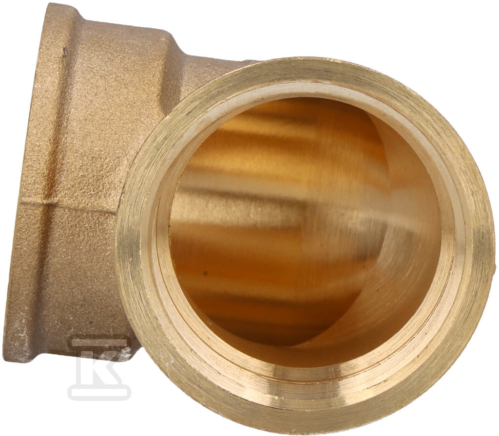 Kolanko mosiężne 5/4" nakrętno-nakrętne żółte K06Z - obrazek 3