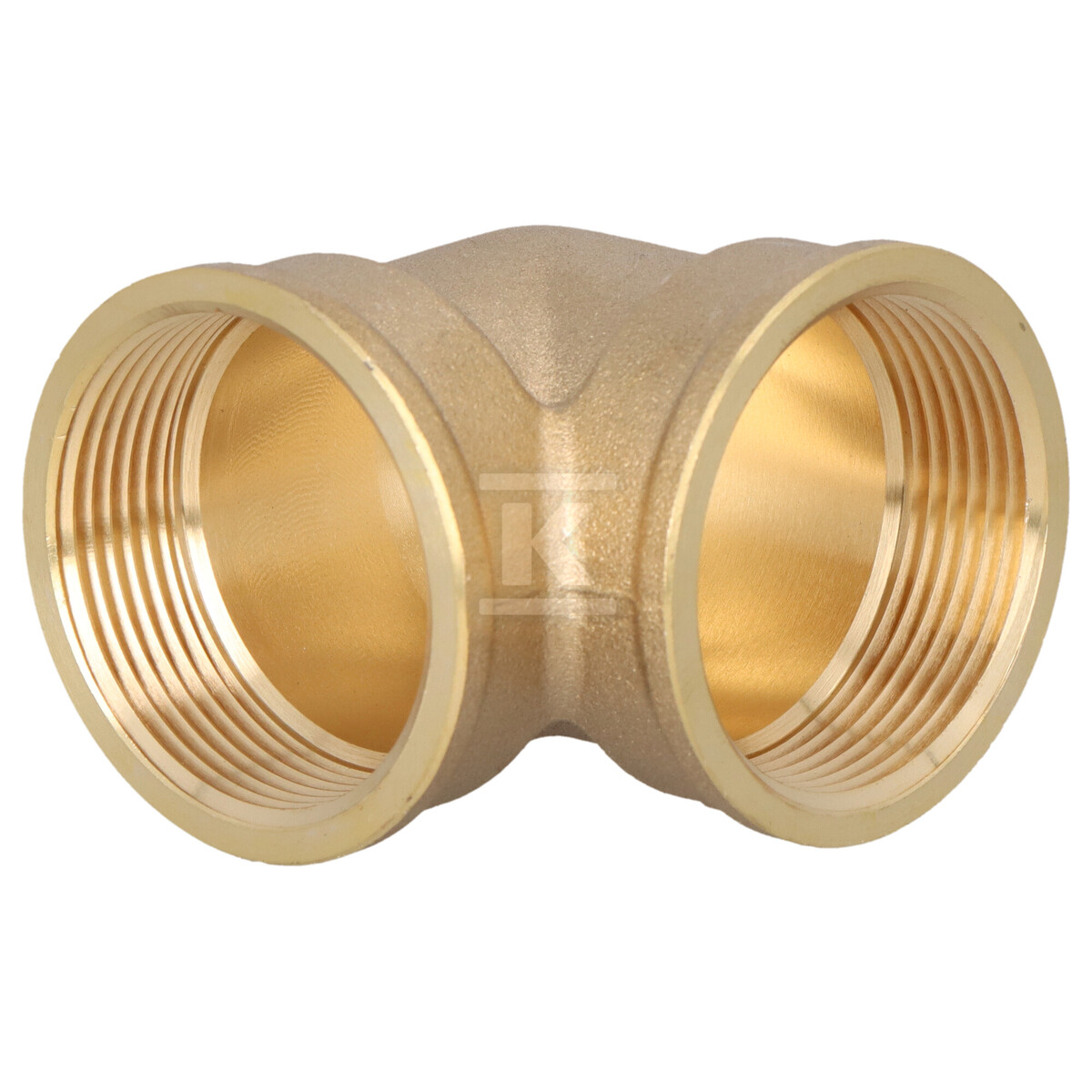 Kolanko mosiężne 6/4" nakrętno-nakrętne żółte K07Z - obrazek 3