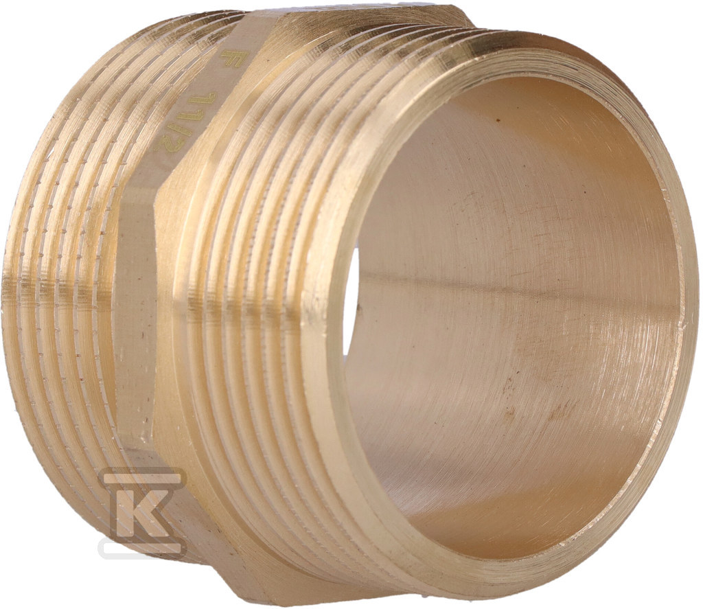 Nypel mosiężny 6/4" żółty N07Z - obrazek 2