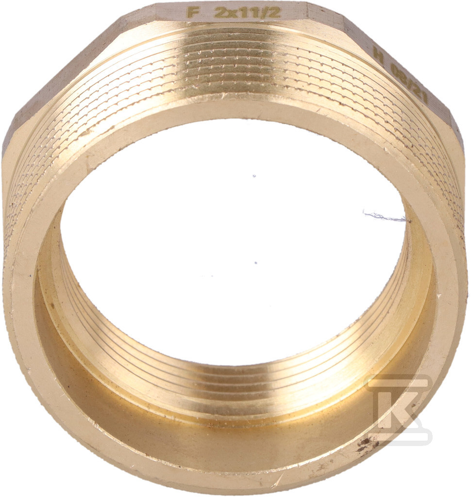 Redukcja mosiężna 2"x6/4" żółta R12Z - obrazek 3