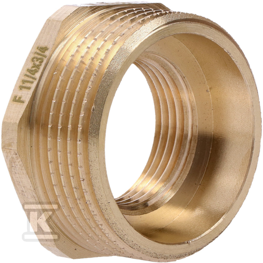 Redukcja mosiężna 5/4"x3/4" żółta R09Z - obrazek 2