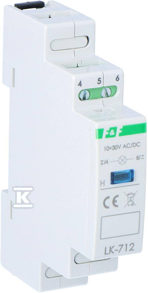Lampka sygnalizacyjna LK-712 B 1xLED nieb., Un=10÷30V AC/DC LK-712B-10-30V - obrazek 2