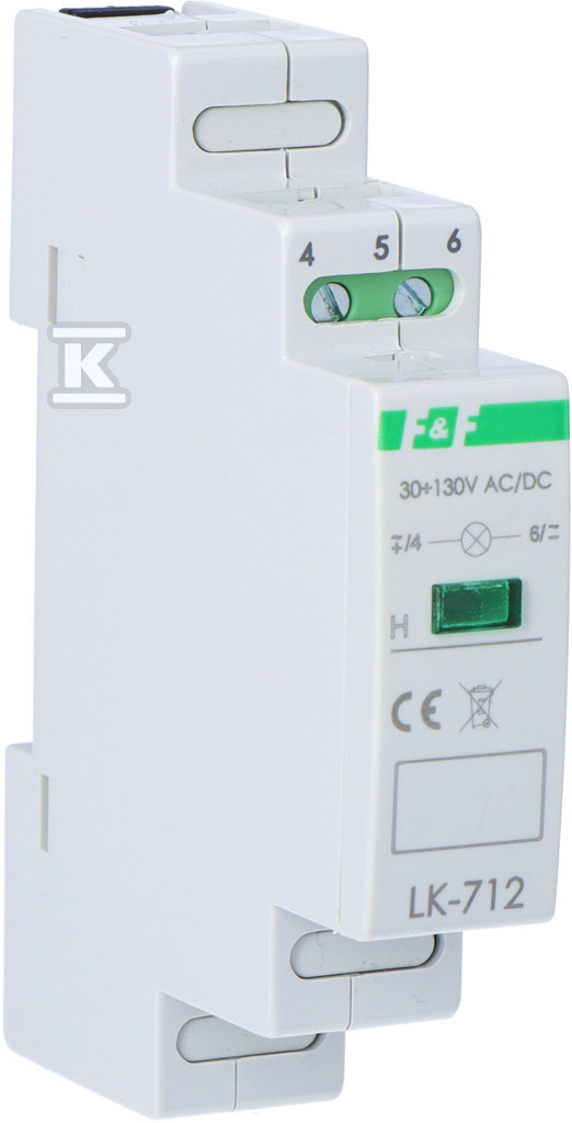 Lampka sygnalizacyjna LK-712 G 1xLED zielona, Un=30÷130V AC/DC LK-712G-30-130V - obrazek 2
