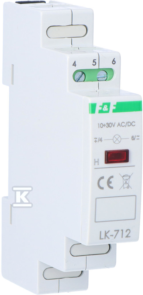 Lampka sygnalizacyjna LK-712 R 1xLED czerw., Un=10÷30V AC/DC LK-712R-10-30V - obrazek 2