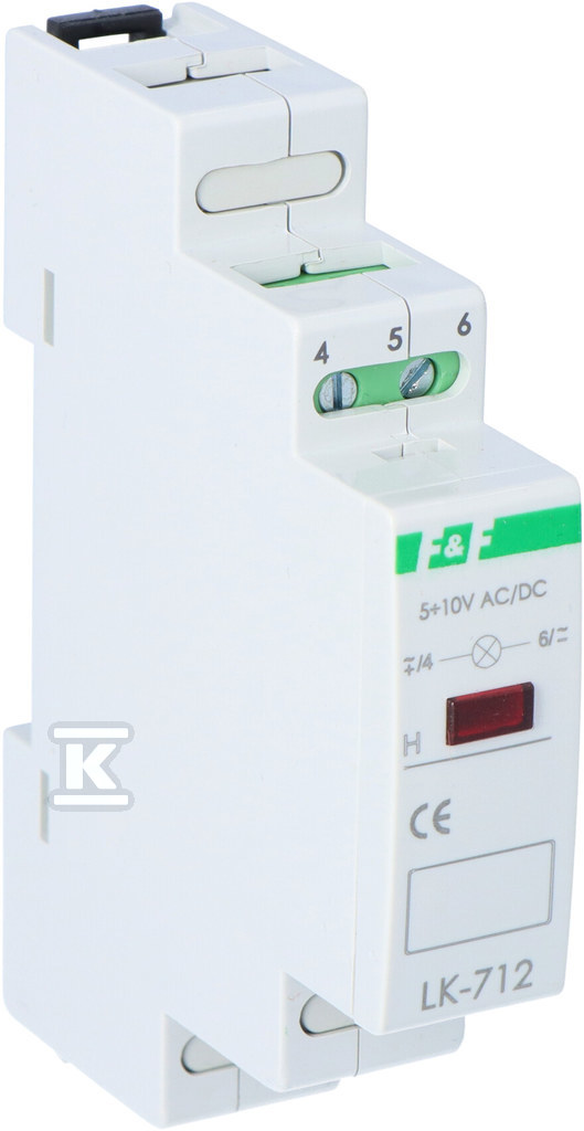 Lampka sygnalizacyjna LK-712 R 1xLED czerw., Un=5÷10V AC/DC LK-712R-5-10V - obrazek 2