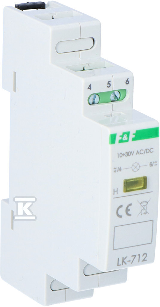 Lampka sygnalizacyjna LK-712 Y 1xLED żółta, Un=10÷30V AC/DC LK-712Y-10-30V - obrazek 2