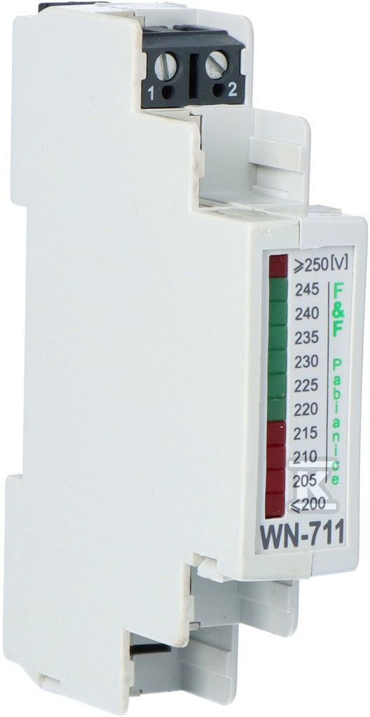 Wskaźnik napięcia WN-711 jednofazowy, zakres: 200÷250V, 1 moduł - obrazek 2