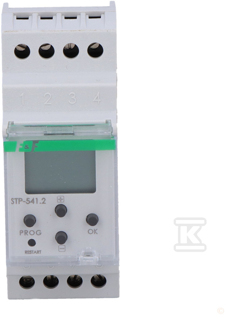 Sterownik czasowy STP-541 programowalny, "prawo-lewo", 4-czasowy, 2x1P, I=(2x16A), 24÷264V AC/DC, 2 moduły - obrazek 3
