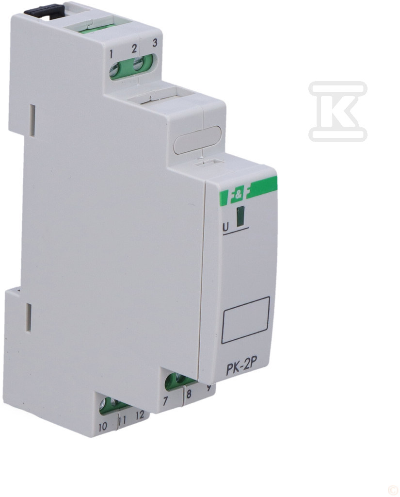 Przekaźnik elektromagnetyczny PK-2P 24V AC/DC, styk: 2P I=2x8A, 1 moduł PK-2P-24V - obrazek 2