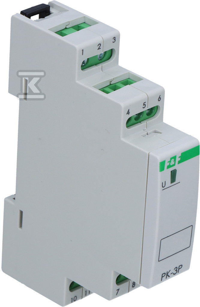 Przekaźnik elektromagnetyczny PK-3P 230V AC, styk: 3P I=3x8A, 1 moduł PK-3P-230V - obrazek 2
