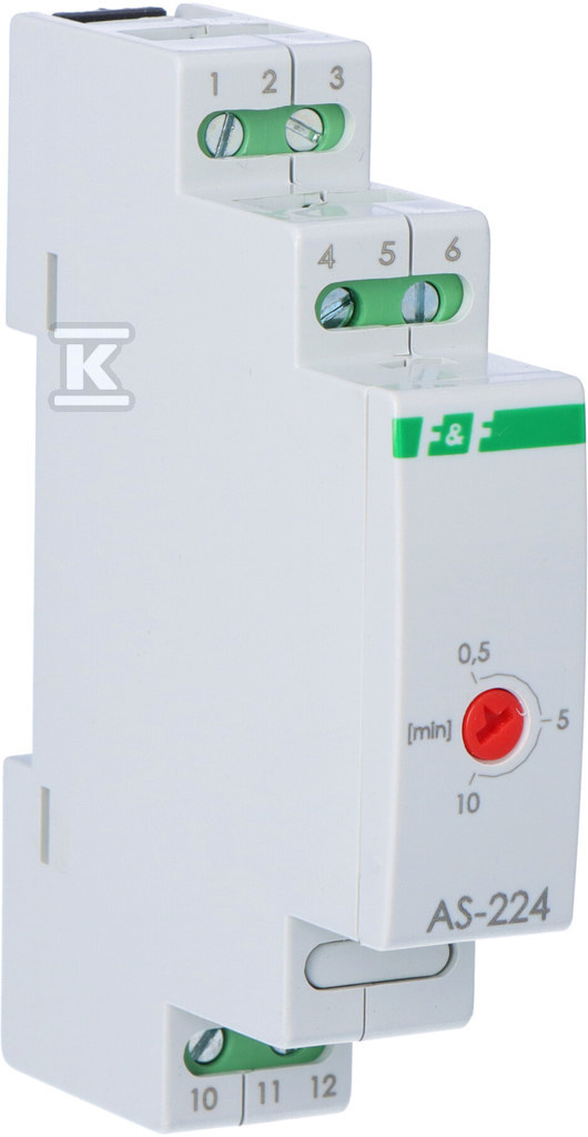 Automat schodowy AS-224 przeciwblokadą, Un=24V, I=16A, 1 moduł - obrazek 2