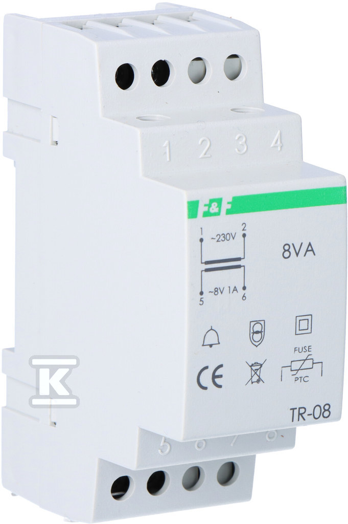 Transformator sieciowy TR-08 8VA, I=1A - obrazek 2