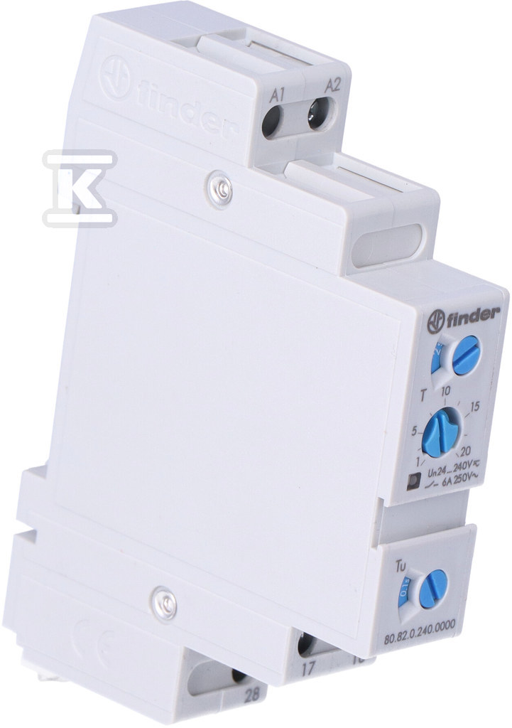 Przekaźnik czasowy modułowy 12...240VAC/DC, 2Z 6A 250V 80.82.0.240.0000 - obrazek 2