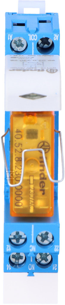 Przekaźnikowy moduł sprzęgający 15,8mm, 2P 8A 230VAC, styki AgNi, zaciski śrubowe, montaż na szynę DIN 35mm, 48.52.8.230.0060 - obrazek 3