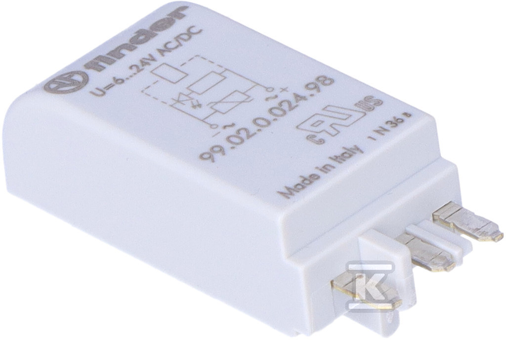 Moduł EMC, LED zielony+warystor 6-24VAC/DC 99.02.0.024.98 - obrazek 2