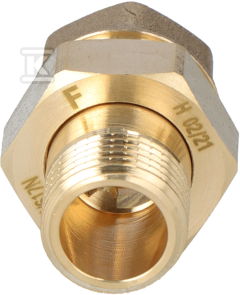 Śrubunek mosiężny 1/2" prosty z oringiem SGU2 - obrazek 3