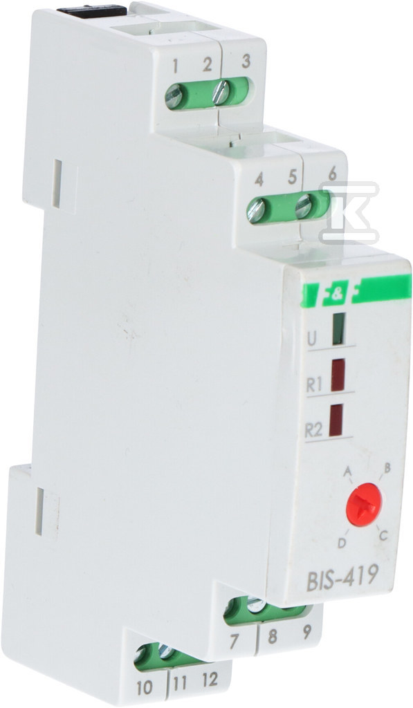 Przekaźnik bistabilny 24V, 4 funkcyjny, DIN, dwa obwody sterowania, BIS-419-24V - obrazek 2