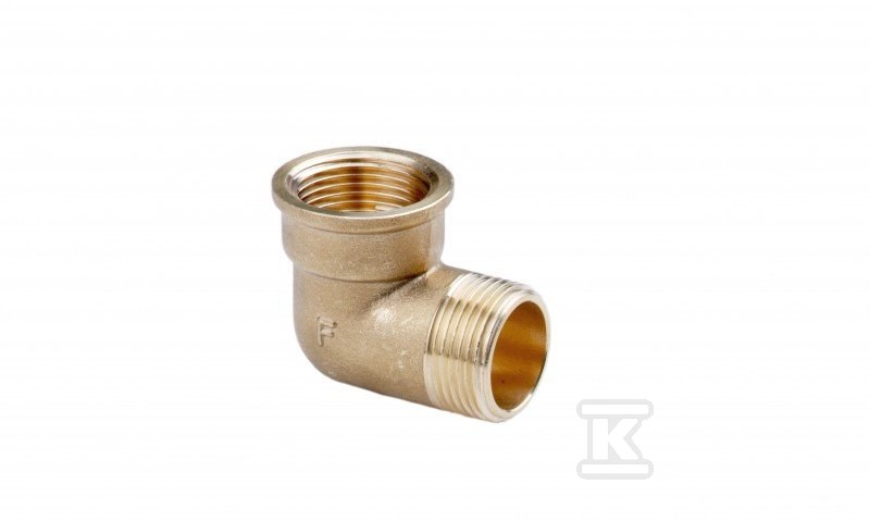 Kolanko mosiężne 5/4" nakrętno-wkrętne żółte K13Z - obrazek 1